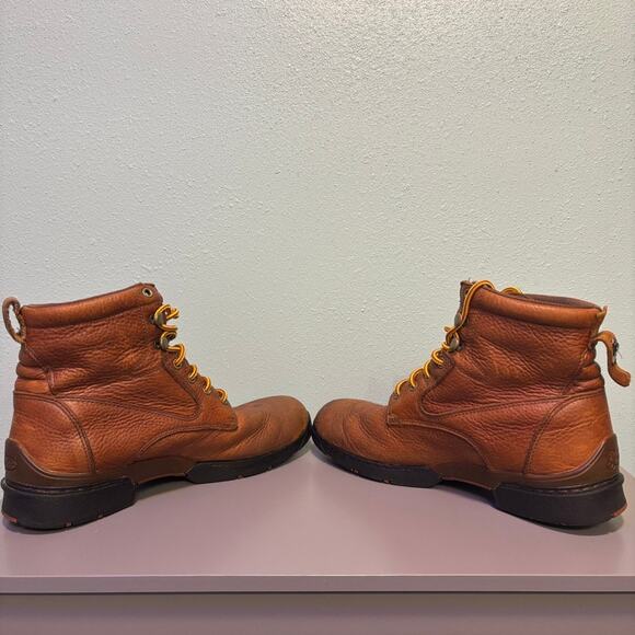 Justin Women’s 9.5B Waterproof Leather Work Boots Brown Lace-Up Zip - Picture 8 of 10